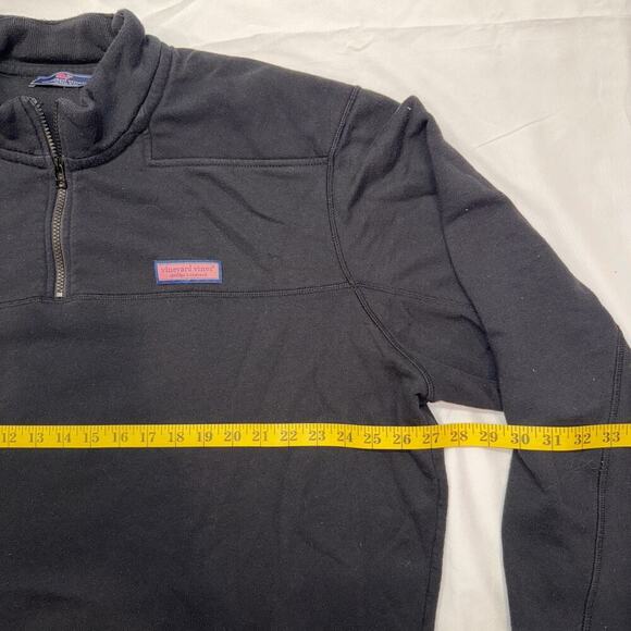 Vineyard Vines Mens Quarter Zip Sweater Size XXL Black Long Sleeve Cotton - Picture 5 of 9